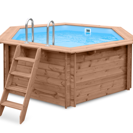 Tuindeco Luxe houten zwembad Mambo Beach 355 x 307 x 116 cm