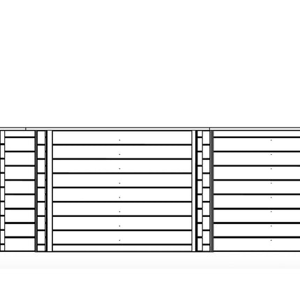 Tuindeco Luxe houten zwembad Mambo Beach 355 x 307 x 116 cm