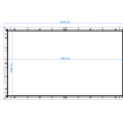 Tuindeco Luxe houten zwembad Playa Forti 834 x 492 x 138 cm