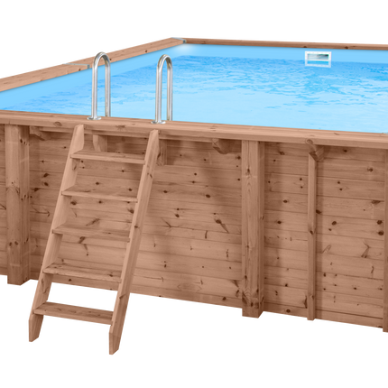 Tuindeco Luxe houten zwembad Playa Lagun 600 x 419 x 131 cm