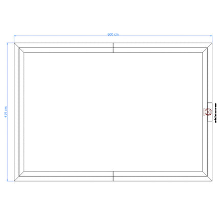Tuindeco Luxe houten zwembad Playa Lagun 600 x 419 x 131 cm
