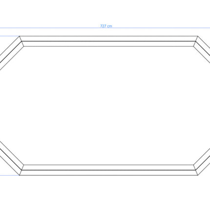 Tuindeco Luxe houten zwembad Playa Porto Marie 727 x 396 x 138 cm