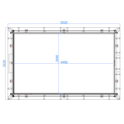 Tuindeco Luxe houten zwembad Santa Cruz 502 x 322 x 124 cm
