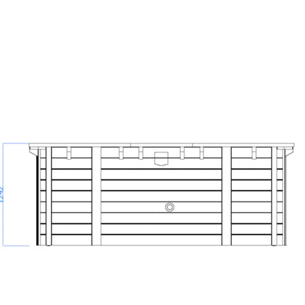 Tuindeco Luxe houten zwembad Santa Cruz 502 x 322 x 124 cm