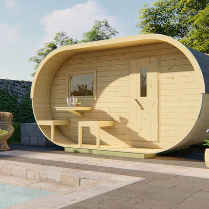 Tuindeco Sauna Oval | 38 mm | onbehandeld