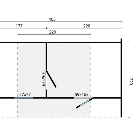 Tuindeco Sauna Oval | 38 mm | onbehandeld