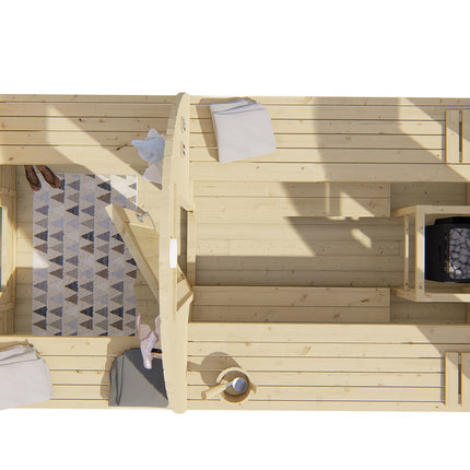 Tuindeco Sauna POD Tolva 400 cm | 38 mm | onbehandeld