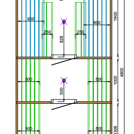 Tuindeco Sauna POD Tolva 480 cm | 42 mm | Thermowood