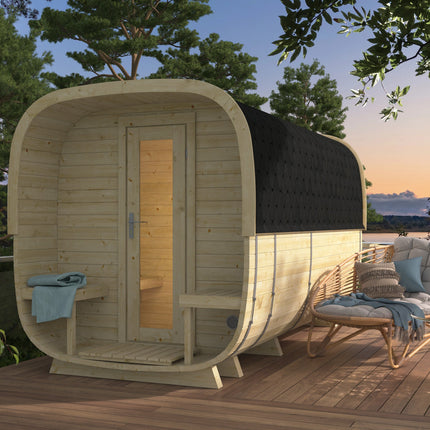 Tuindeco Sauna cube Rovaniemi 390 cm | 38 mm | onbehandeld