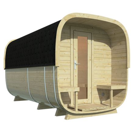 Tuindeco Sauna cube Rovaniemi 390 cm | 38 mm | onbehandeld