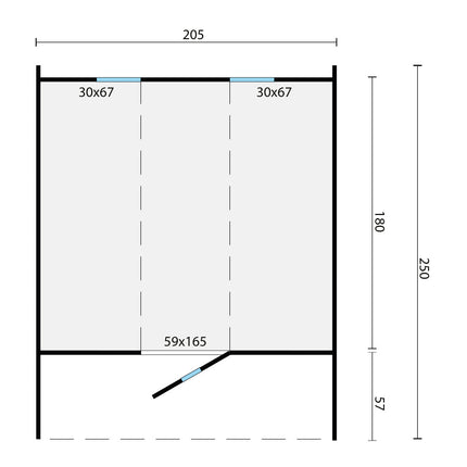 Tuindeco Saunabarrel | Ø205 x 250 cm | 42 mm | Thermowood