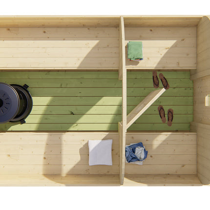 Tuindeco Saunabarrel | Ø205 x 350 cm | 38 mm | onbehandeld vuren