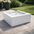 Vierkante aluminium watertafel met fontein 60x60x40cm 17kg - Zuiver Wit (RAL 9010)