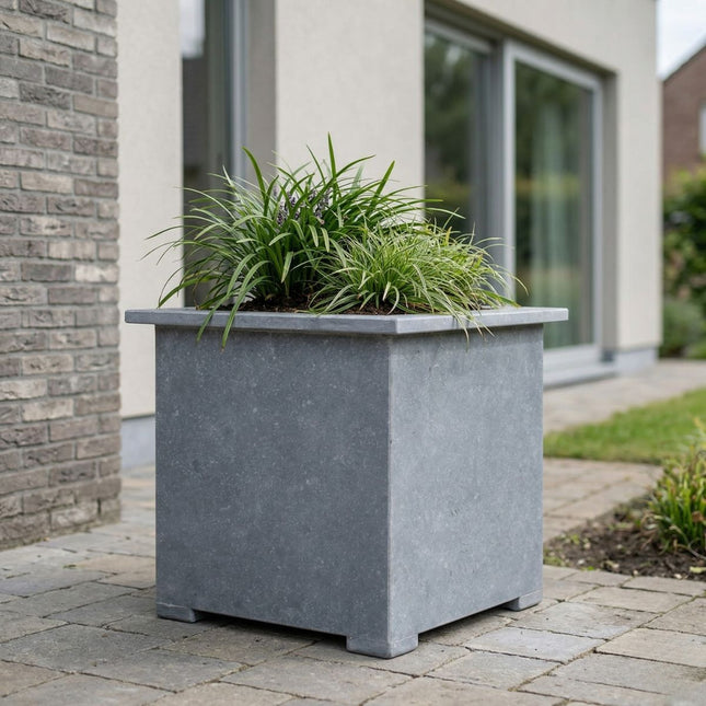 Vierkante arduinen plantenbak met bodem 60x60x62 cm