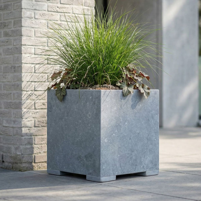 Vierkante arduinen plantenbak met bodem 40x40x42 cm - Modern