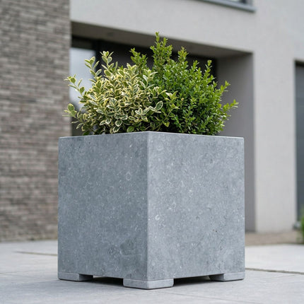 Vierkante arduinen plantenbak met bodem 50x50x52 cm - Modern