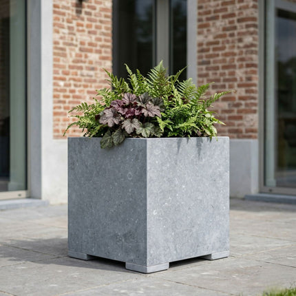 Vierkante arduinen plantenbak met bodem 80x80x82 cm - Modern