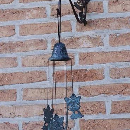 Bronzen Windgong met elfjes 30x9x9cm