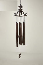 Bronzen Windgong 70 cm. met decoratie 60x17x17cm