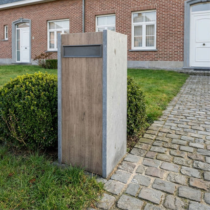 Arduinen Brievenbus met houtlook – KB014 - Doika - Brievenbus - De Witte - 5425021187014 - KB014