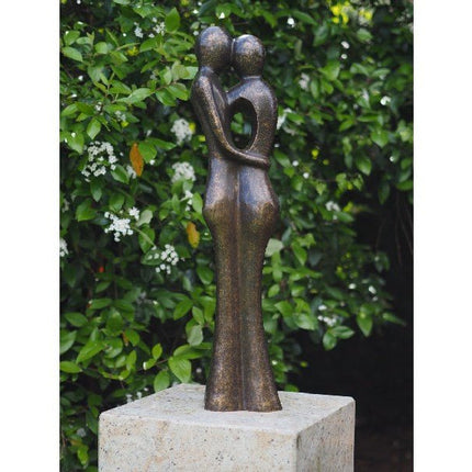 Bronzen beeld Abstract liefdespaar 80 cm 77x18x13cm - Doika - Bronzen beeld - Doika - 5410807007181 - AN0718BR-BI-L