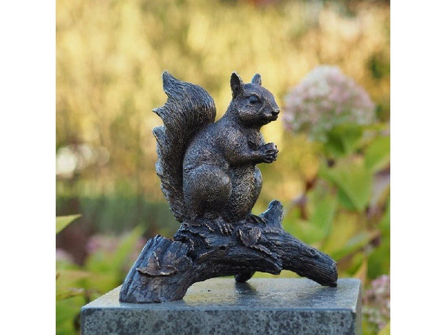 Bronzen beeld Eekhoorn op tak 22x13x24cm - Doika - Bronzen beeld - Doika - 5410807011683 - AN1168BR-B