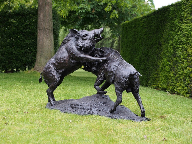 Bronzen beeld Everzwijnen 105x80x160cm - Doika - Bronzen beeld - Doika - 5410807610756 - PB61075