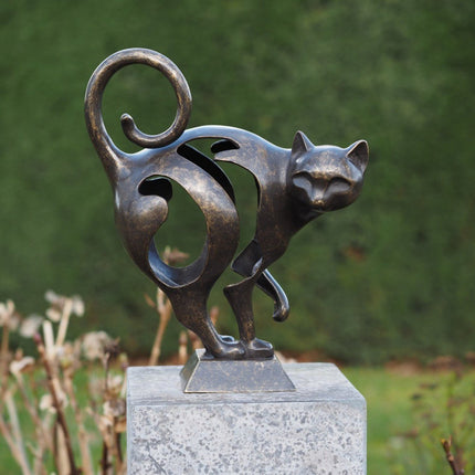 Bronzen beeld Kat moderne sculptuur 38x31x15cm - Doika - Bronzen beeld - Doika - 5410807029343 - AN2934BR-BI