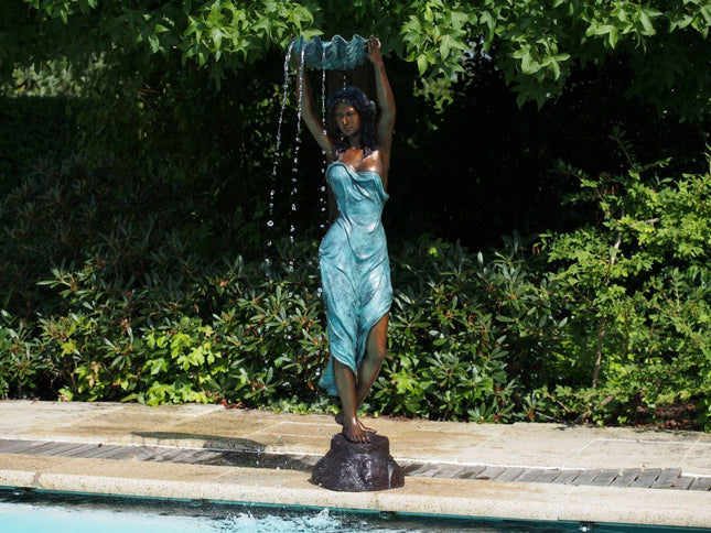 Bronzen beeld Staande Vrouw Fontein 150x35x35cm - Doika - Bronzen beeld - Doika - 5410807760604 - B76060