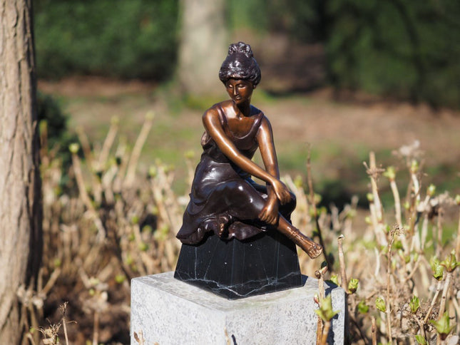 Bronzen beeld Zittende vrouw 0x0x0cm - Doika - Bronzen beeld - Doika - 5410807044629 - BS4462B