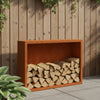 Cortenstalen houtopslag met achterwand 150x38,5x100 cm - Doika - Houtopslag - Geroba -  - EguraAWC8