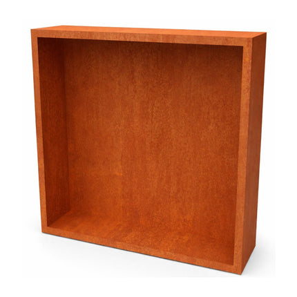 Cortenstalen houtopslag met achterwand 150x38,5x150 cm - Doika - Houtopslag - Geroba -  - EguraAWC4