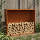 Cortenstalen houtopslag met achterwand 200x38.5x150 cm - Doika - Houtopslag - Geroba -  - EguraAWC9