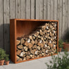 Cortenstalen houtopslag met achterwand 200x38,5x200 cm - Doika - Houtopslag - Geroba -  - EguraAWC10