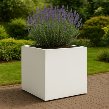 GARDRA Polyester plantenbak 100x100x100 cm - Zuiver Wit (RAL 9010) - Doika - Plantenbak - GARDRA -  - DOIKA-AP-06-RAL-9010