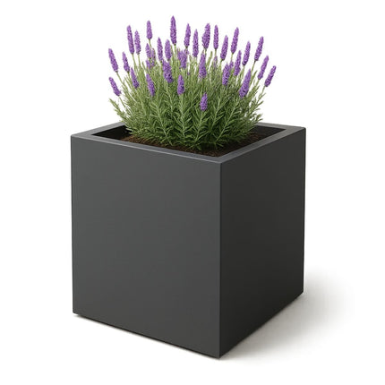 GARDRA Polyester plantenbak 100x100x100 cm - Zwartgrijs (RAL 7021) - Doika - Plantenbak - GARDRA -  - DOIKA-AP-06-RAL-7021