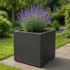 GARDRA Polyester plantenbak 100x100x80 cm - Zwartgrijs (RAL 7021) - Doika - Plantenbak - GARDRA -  - DOIKA-AP-06.1-RAL-7021