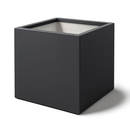 GARDRA Polyester plantenbak 100x100x80 cm - Zwartgrijs (RAL 7021) - Doika - Plantenbak - GARDRA -  - DOIKA-AP-06.1-RAL-7021
