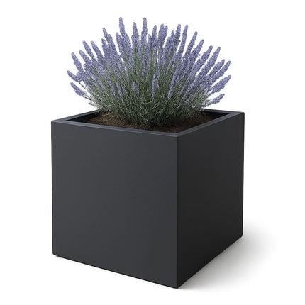 GARDRA Polyester plantenbak 100x100x80 cm - Zwartgrijs (RAL 7021) - Doika - Plantenbak - GARDRA -  - DOIKA-AP-06.1-RAL-7021