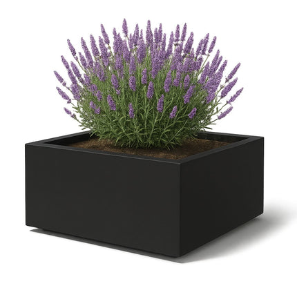 GARDRA Polyester plantenbak 120x120x40 cm - Gitzwart (RAL 9005) - Doika - Plantenbak - GARDRA -  - DOIKA-AP-07.4-RAL-9005