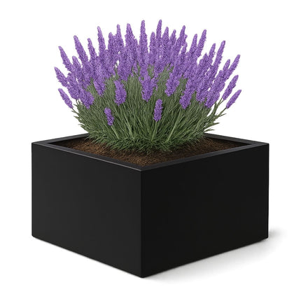 GARDRA Polyester plantenbak 120x120x60 cm - Gitzwart (RAL 9005) - Doika - Plantenbak - GARDRA -  - DOIKA-AP-07.3-RAL-9005