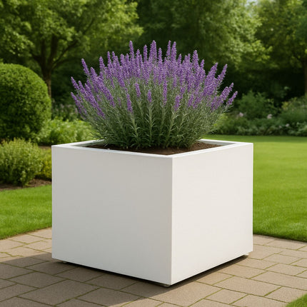 GARDRA Polyester plantenbak 120x120x80 cm - Zuiver Wit (RAL 9010) - Doika - Plantenbak - GARDRA -  - DOIKA-AP-07.2-RAL-9010