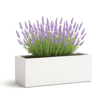 GARDRA Polyester plantenbak 120x25x35 cm - Zuiver Wit (RAL 9010) - Doika - Plantenbak - GARDRA -  - DOIKA-BP-24-RAL-9010