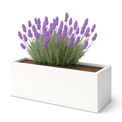GARDRA Polyester plantenbak 120x40x40 cm - Zuiver Wit (RAL 9010) - Doika - Plantenbak - GARDRA -  - DOIKA-BP-43-RAL-9010