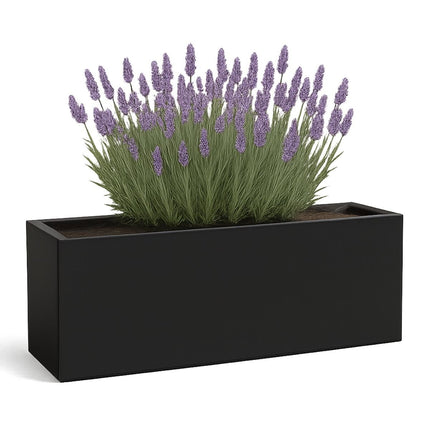 GARDRA Polyester plantenbak 120x50x40 cm - Gitzwart (RAL 9005) - Doika - Plantenbak - GARDRA -  - DOIKA-BP-1.1-RAL-9005