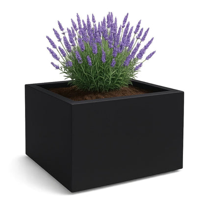 GARDRA Polyester plantenbak 140x140x100 cm - Gitzwart (RAL 9005) - Doika - Plantenbak - GARDRA -  - DOIKA-AP-11-RAL-9005