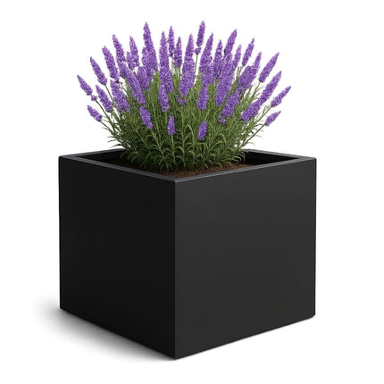 GARDRA Polyester plantenbak 140x140x140 cm - Gitzwart (RAL 9005) - Doika - Plantenbak - GARDRA -  - DOIKA-AP-10-RAL-9005