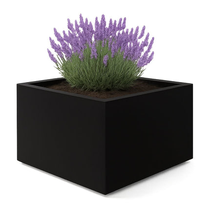 GARDRA Polyester plantenbak 140x140x60 cm - Gitzwart (RAL 9005) - Doika - Plantenbak - GARDRA -  - DOIKA-AP-13-RAL-9005