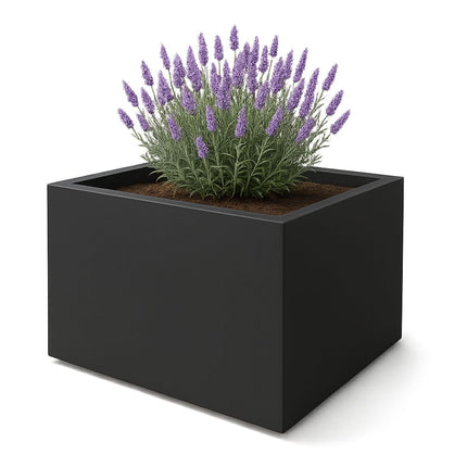 GARDRA Polyester plantenbak 140x140x80 cm - Zwartgrijs (RAL 7021) - Doika - Plantenbak - GARDRA -  - DOIKA-AP-12-RAL-7021