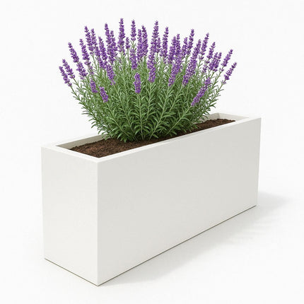 GARDRA Polyester plantenbak 150x25x80 cm - Zuiver Wit (RAL 9010) - Doika - Plantenbak - GARDRA -  - DOIKA-BP-5.1-RAL-9010